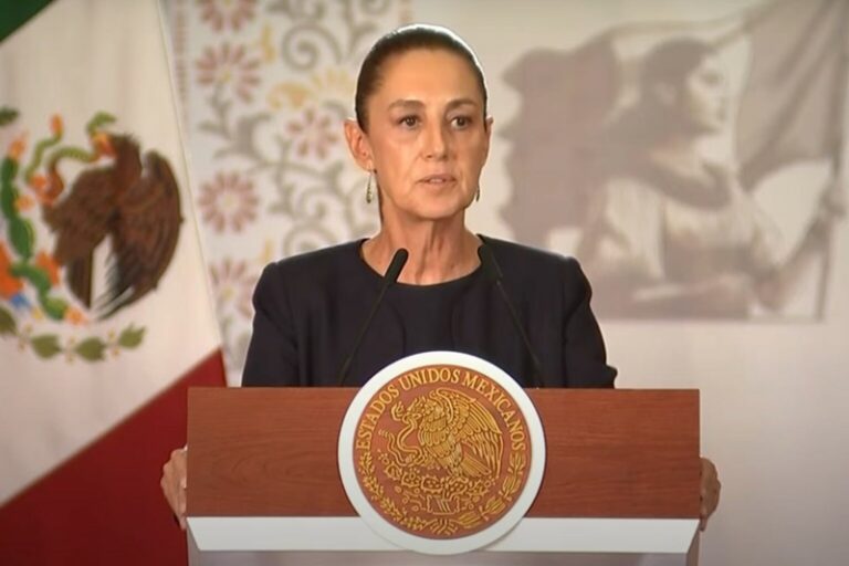 Sheinbaum responde a plantón de maestros
