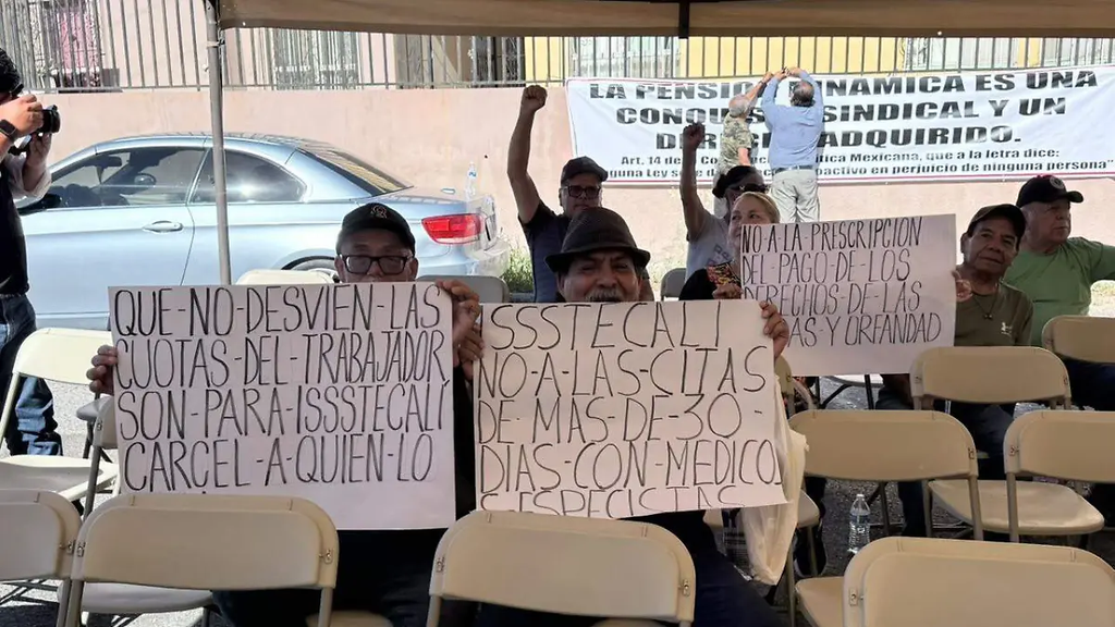 Jubilados denuncian rezagos en ISSSTECALI