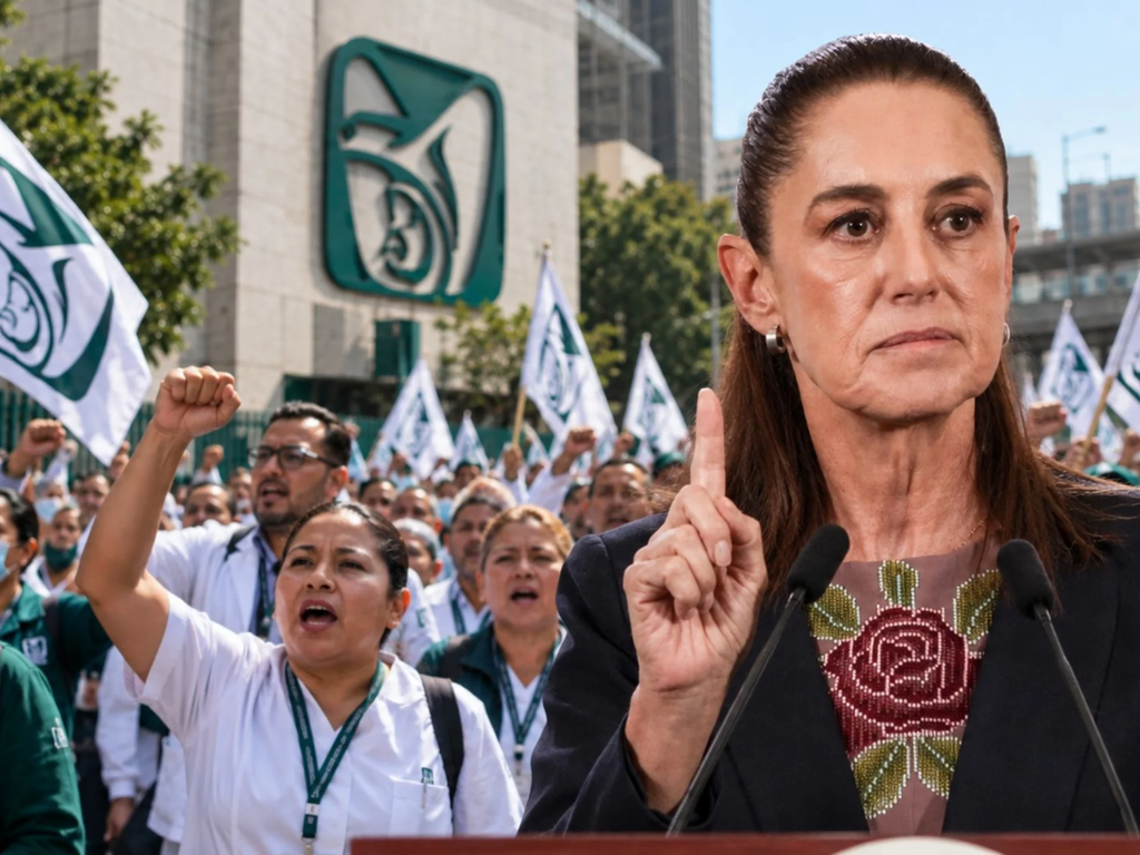 Sheinbaum pide al IMSS reducir gastos para subir salarios